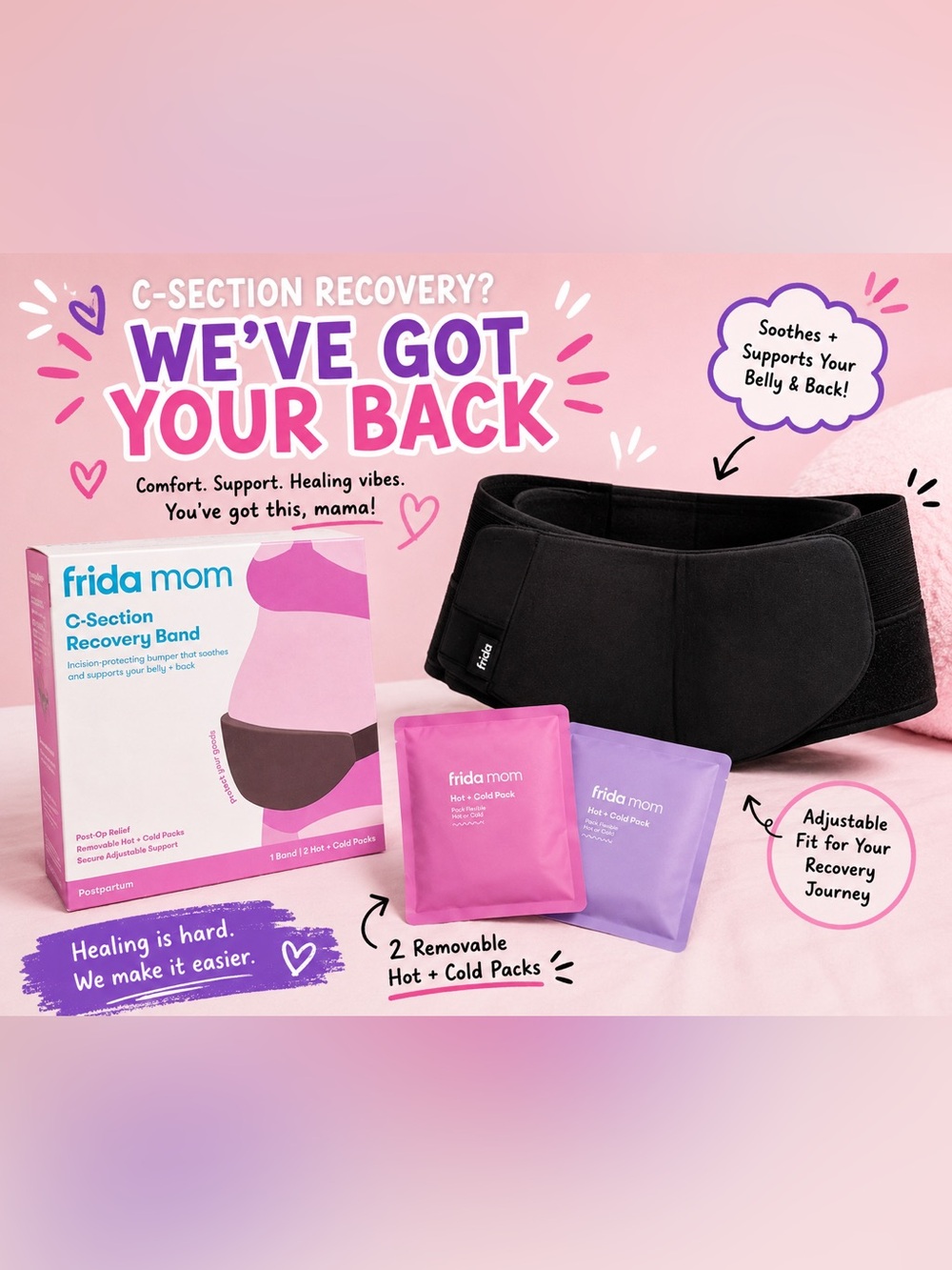 Frida Mom C-Section Recovery Band Postpartum Support Belt 🩷NIB🩷
